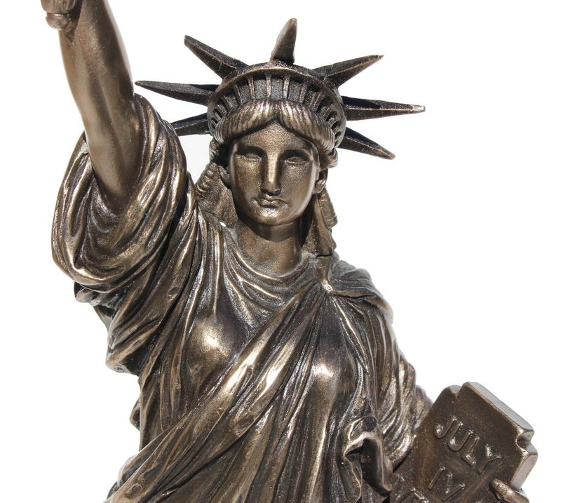 US 12.38 Inch The Statue of Liberty Cold Cast Bronze Sculpture Figurine - Image 1